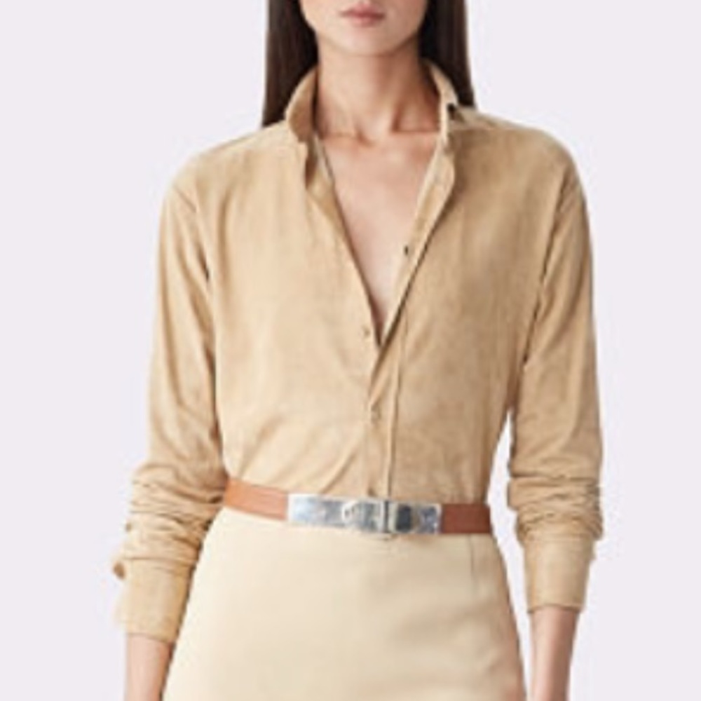Real leather suede top/jacket